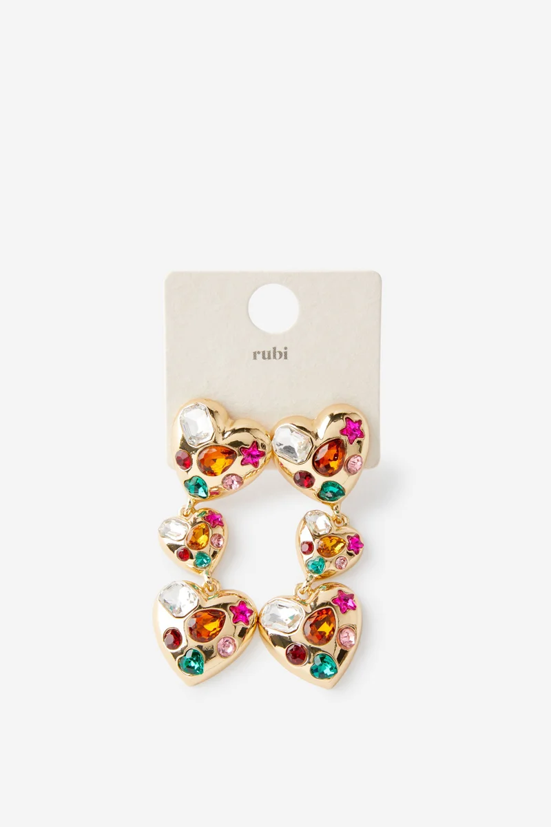 روبي Mid Charm Earring